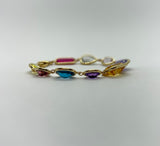 "Rain of Colors" Gem Linked Bracelet by Kupfer Design