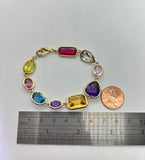 "Rain of Colors" Gem Linked Bracelet by Kupfer Design