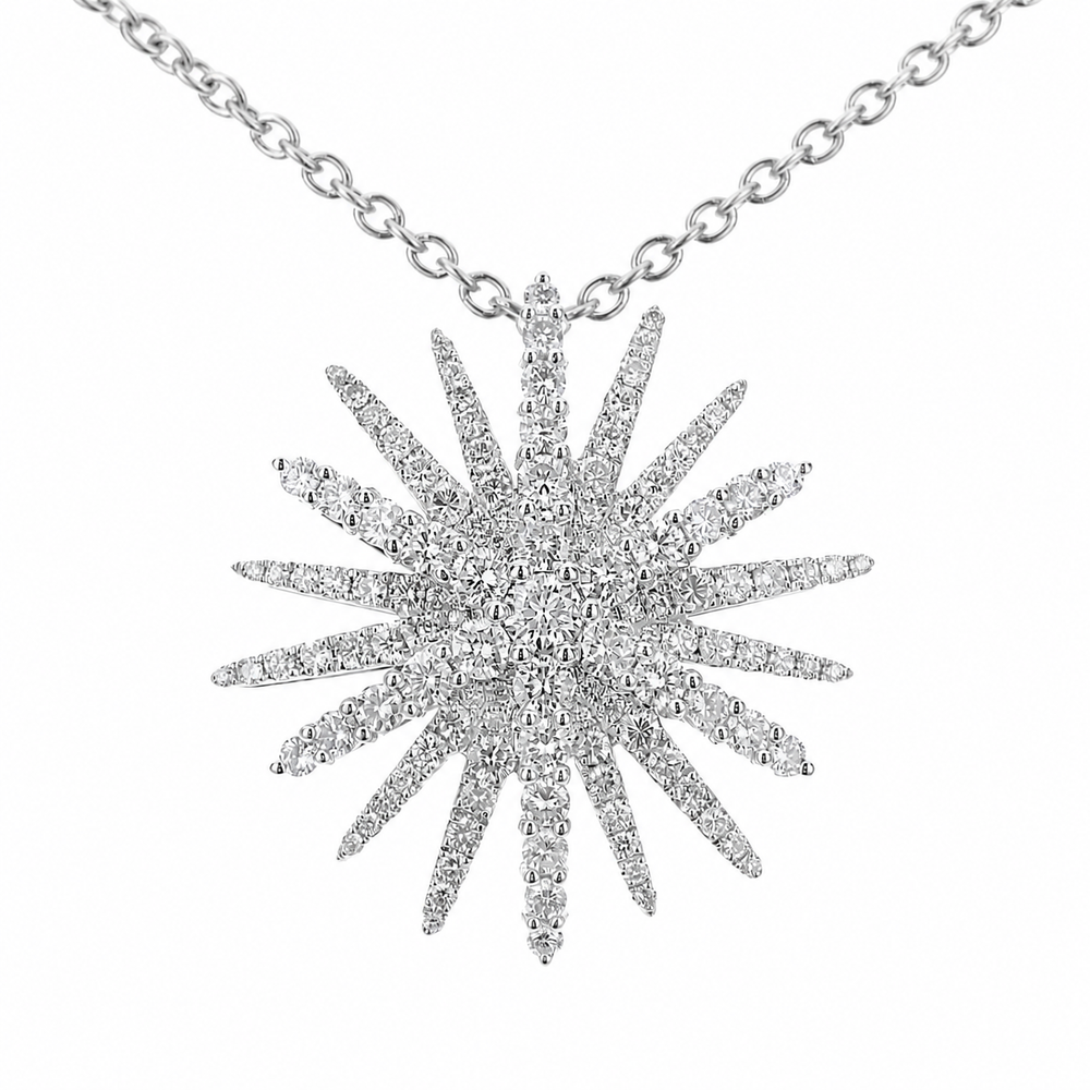 Diamond starburst necklace from the Kupfer Collection
