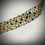 "Blue Opera" Flexible wide cuff Bracelet by Kupfer Design