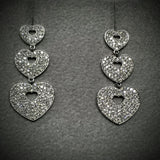 POIRAY of Paris "Hearts" Diamond dangling Earrings