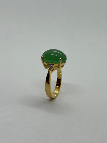Rare "Jelly Bean" Natural Jade Ring by Kupfer Design