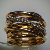 Kupfer Jewelry Mutli-Band with Diamonds Rose Gold Ring by Kupfer Design - Kupfer Jewelry - 2