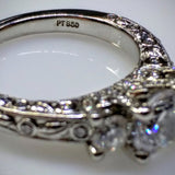 Ritani Ritani Platinum Engagement & Wedding Ring Set (without center diamonds) - Kupfer Jewelry - 4