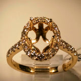 EmilyK. "Halo" Engagement Ring in 18kt Yellow Gold by EmilyK.  (Mounting Only) - Kupfer Jewelry - 2